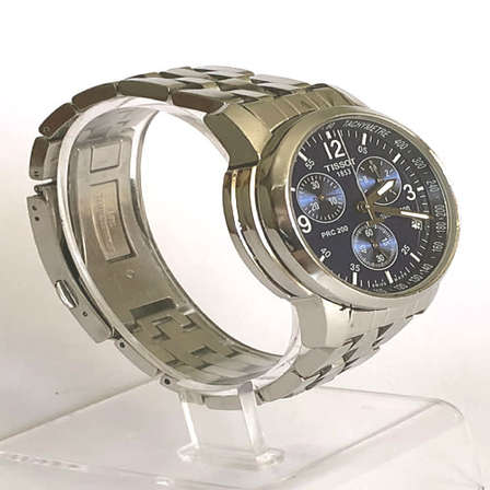 tissot prc 200 chronograph blue dial men's watch